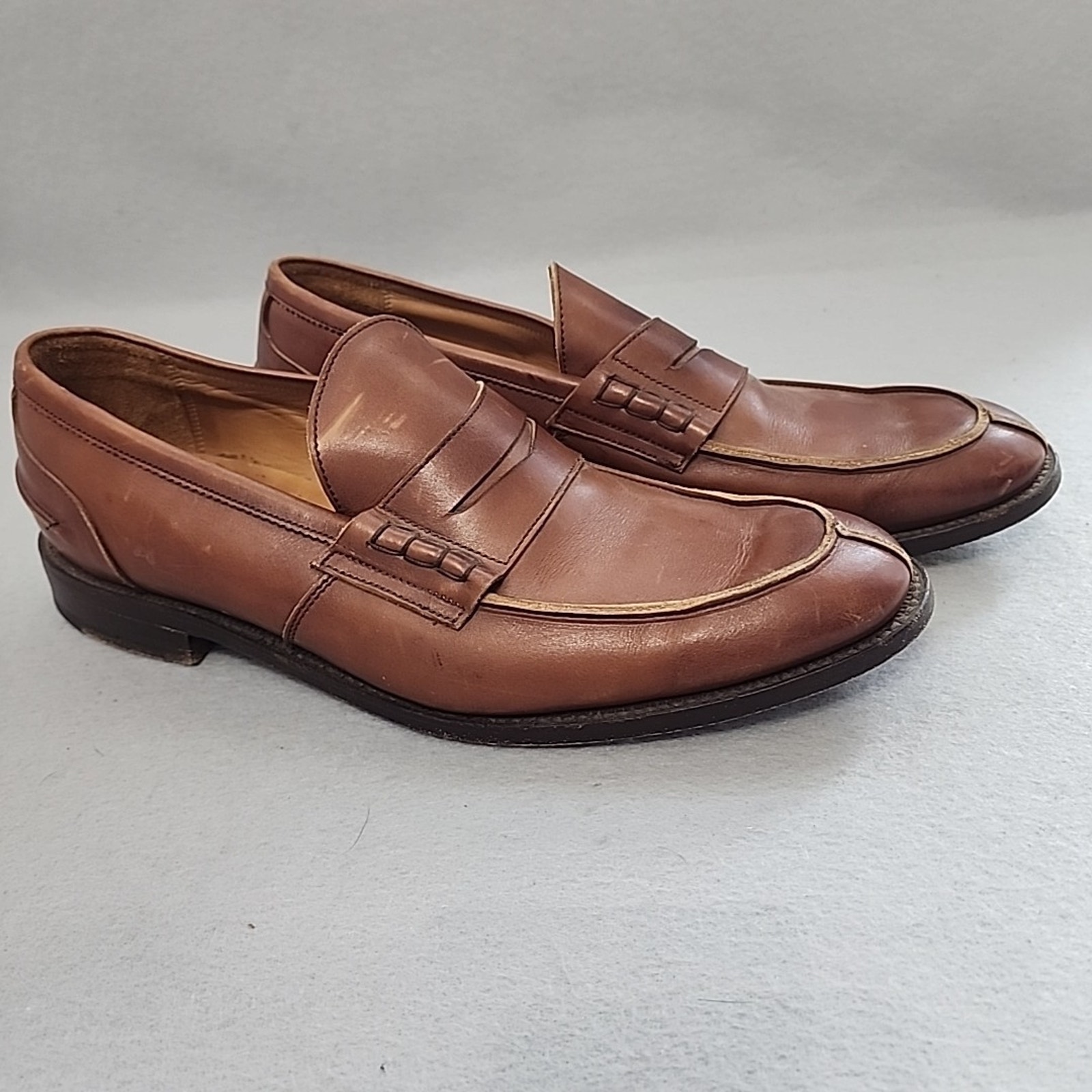 Trickers Tan Mens Penny Loafers Shoes Uk 12-5 Us 13 Eu 47 Split Toe England